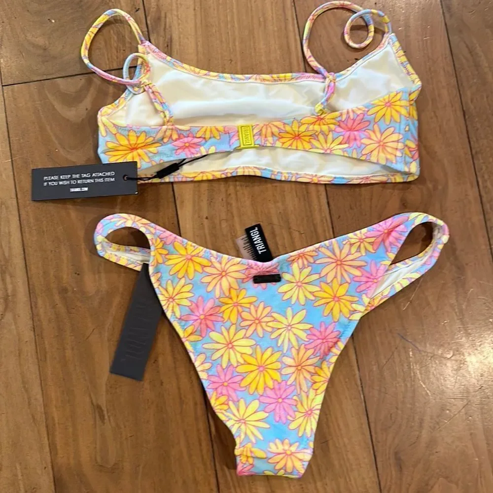 triangl swimwear Yellow Multi Daisy-Print Bikini - Picture 5 of 8